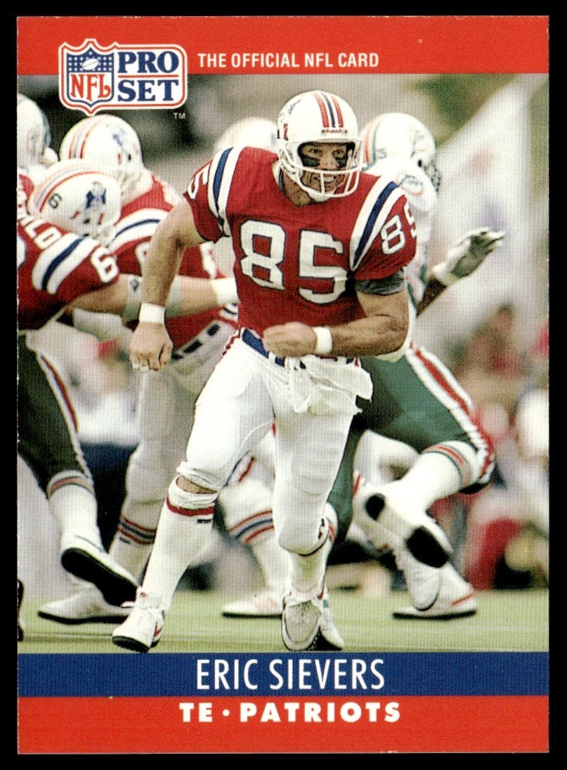 1990 Pro Set Eric Sievers Rookie New England Patriots #206