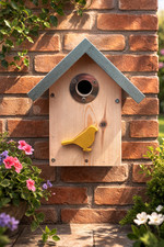 Handmade Wooden Bird House 32mm Nest Box Blue Tit Sparrow Garden Bird Box UK 