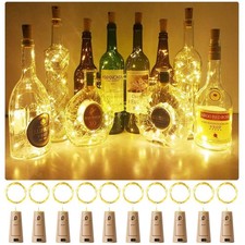 Wine Bottle Lights With Cork Christmas Lights 10 Pack 20 Led Mini Fairy Stri... Wine Bottle Lights With Cork Christmas Lights 10 Pack 20 Led Mini Fairy Stri...