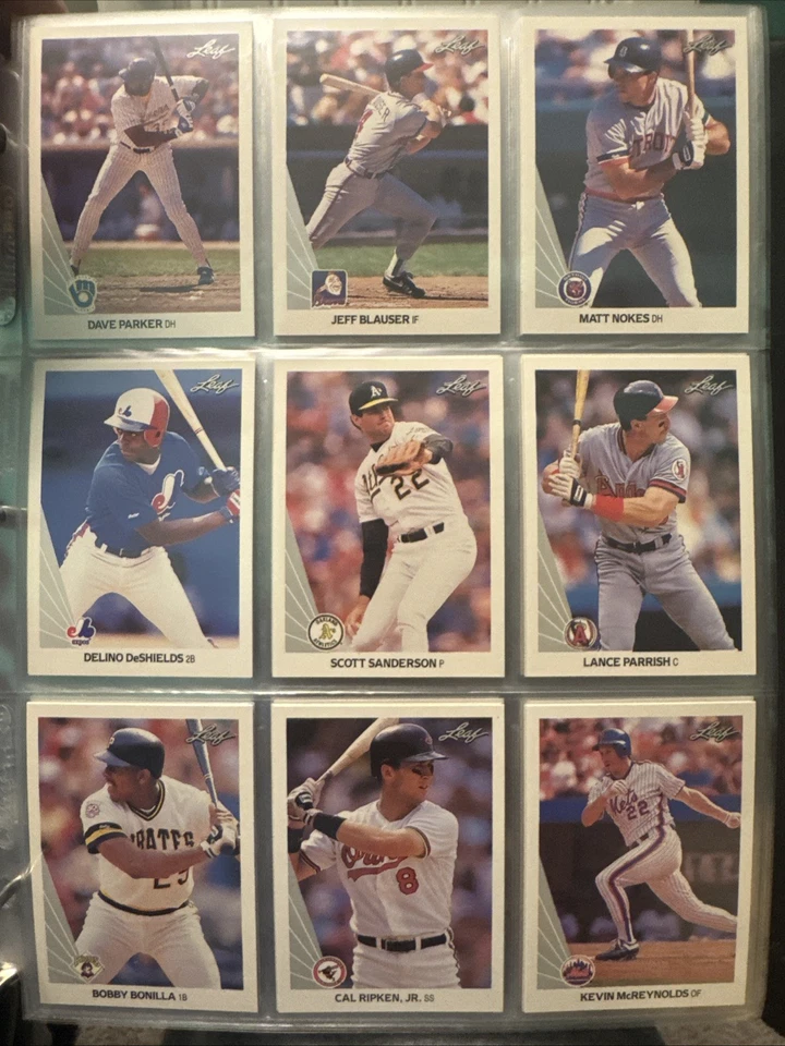 1990 Leaf Baseball Card Complete Set (528) w/ Frank Thomas & Sosa Rookies Sharp - Image 3 of 4