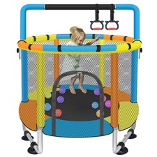 Toddler Trampoline for Kids Ages 1-8, 55'' Small Trampoline with Safety Enclo...