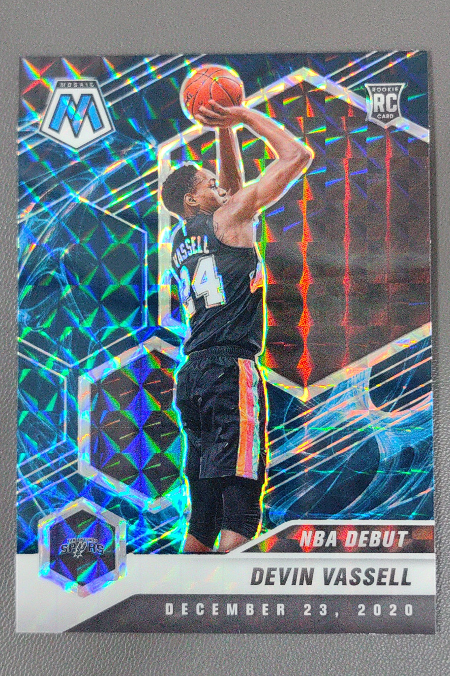2020-21 Panini Mosaic Devin Vassell NBA Debut Mosaic Genesis RC #278 Spurs