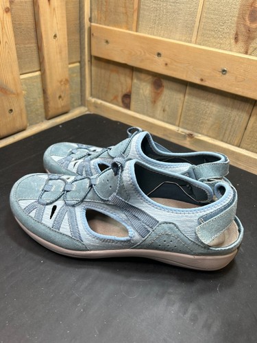 Earth Origins Womens Blue Sandals Size 9.5W Hook & Loop - Picture 5 of 8