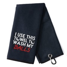 DYJYBMY I Use This Towel Funny Golf Towel, Embroidered Golf Towels for Golf Bags