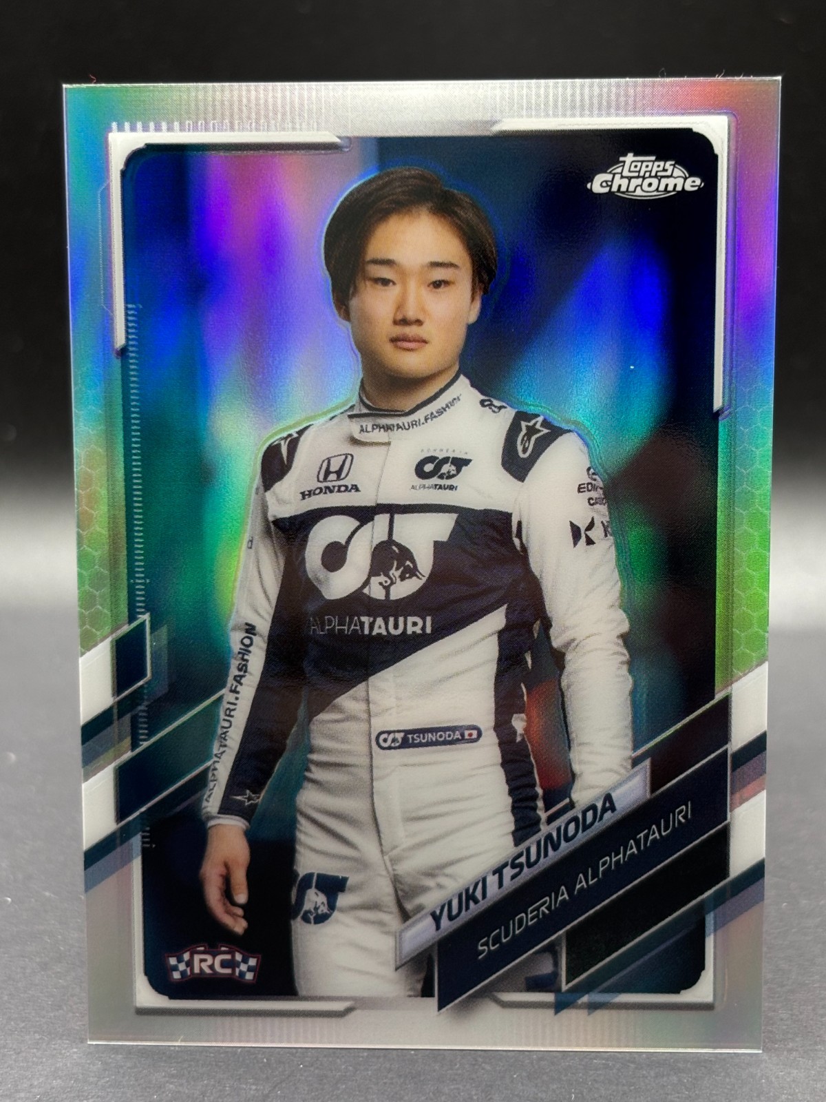 2021 TOPPS CHROME F1 YUKI TSUNODA RC PORTRAIT REFRACTOR #14