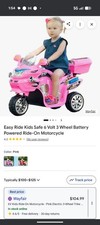 Easy Ride Kids Safe 6V 3-Wheel Battery Powered Ride-On Motorcycle
