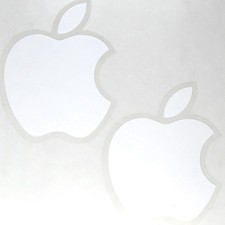 14 Apple White Logo Stickers on 7 Sheets