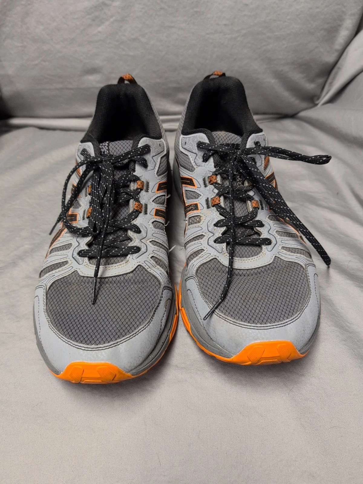 ​Asics Gel Venture 7 Mens 8 2E Wide Running Shoes Gray Orange Trail Sneakers