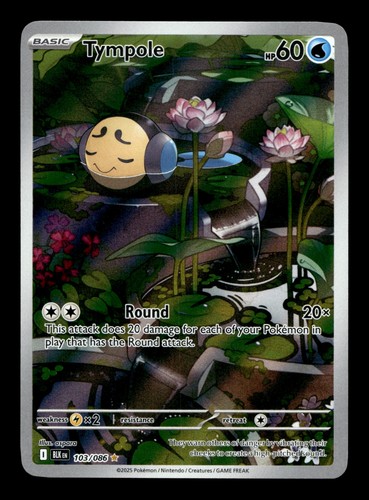 Tympole 103/086 Holofoil SV: Black Bolt Illustration Rare Pokemon TCG