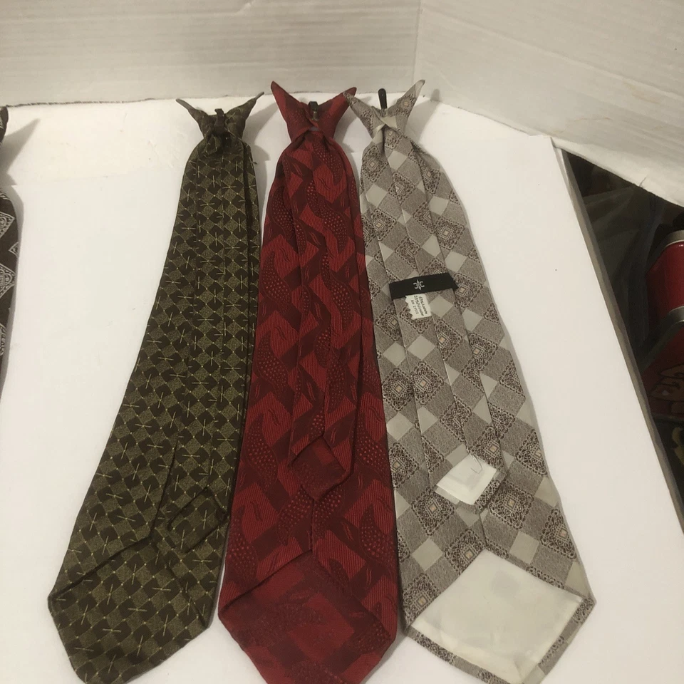 VTG Lot of 9( 60s 70s Clip On Ties Lord & Lord, Snap, Designer Creations Necktie - Image 2 of 4