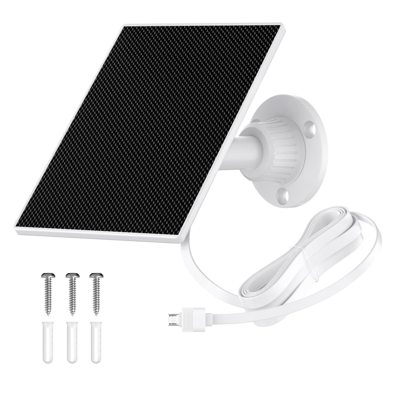 "Solar Panel for Outdoor Security Camera - IP65 Waterproof, 360° Adjustable, 13F