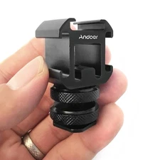 Andoer 3 Cold Shoe Mount Adapter On-Camera Mount Adapter For DSLR Camera