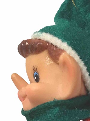 Christmas Elf Long Nose Pixey 8.5  Felt Bendable