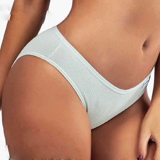 Paquete de 4 bragas de algodón calzoncillos ropa interior cintura baja lencería para mujeres niñas Foto 4 de 4