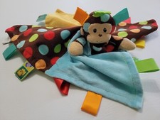 Taggies Signature Collection Mary Meyer Plush Monkey Lovey Security Blanket