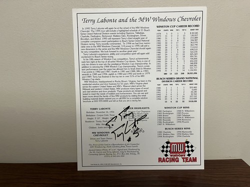 Terry Labonte-Signed Photo (8"x10") NASCAR Collectable - Picture 2 of 2