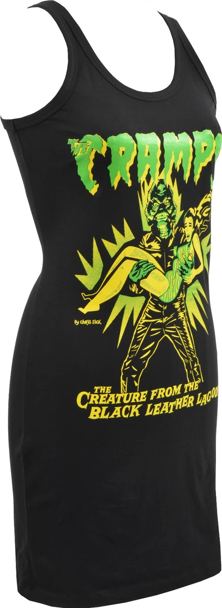 WOMENS PSYCHOBILLY DRESS CRAMPS CREATURE FROM BLACK LEATHER LAGOON B-MOVIE S-XL