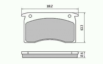 Front Disc Brake Pads for Holden Sunbird LH LX UC 1974 - 1979 PBR - Picture 2 of 3