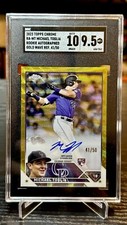 MICHAEL TOGLIA - 2023 Topps Chrome GOLD WAVE Refractor RC AUTO /50 SGC 10 | 9.5