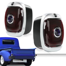 Fit For 1940-1953 Chevy Gmc Truck Rear Black Blue Dot Tail Lamps Left Right Side Fit For 1940-1953 Chevy Gmc Truck Rear Black Blue Dot Tail Lamps Left Right Side