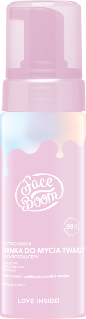 FaceBoom Foaming Face Wash 99% Natural Kiwi Melon Lime Extract Vegan 150ml