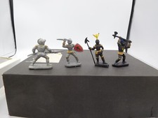Four 45mm East German Made Foot Knights