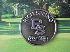 vtg - RICH SPRING GOLF CLUB gc - Ball Marker - Flat - Metal - Cold Spring MN