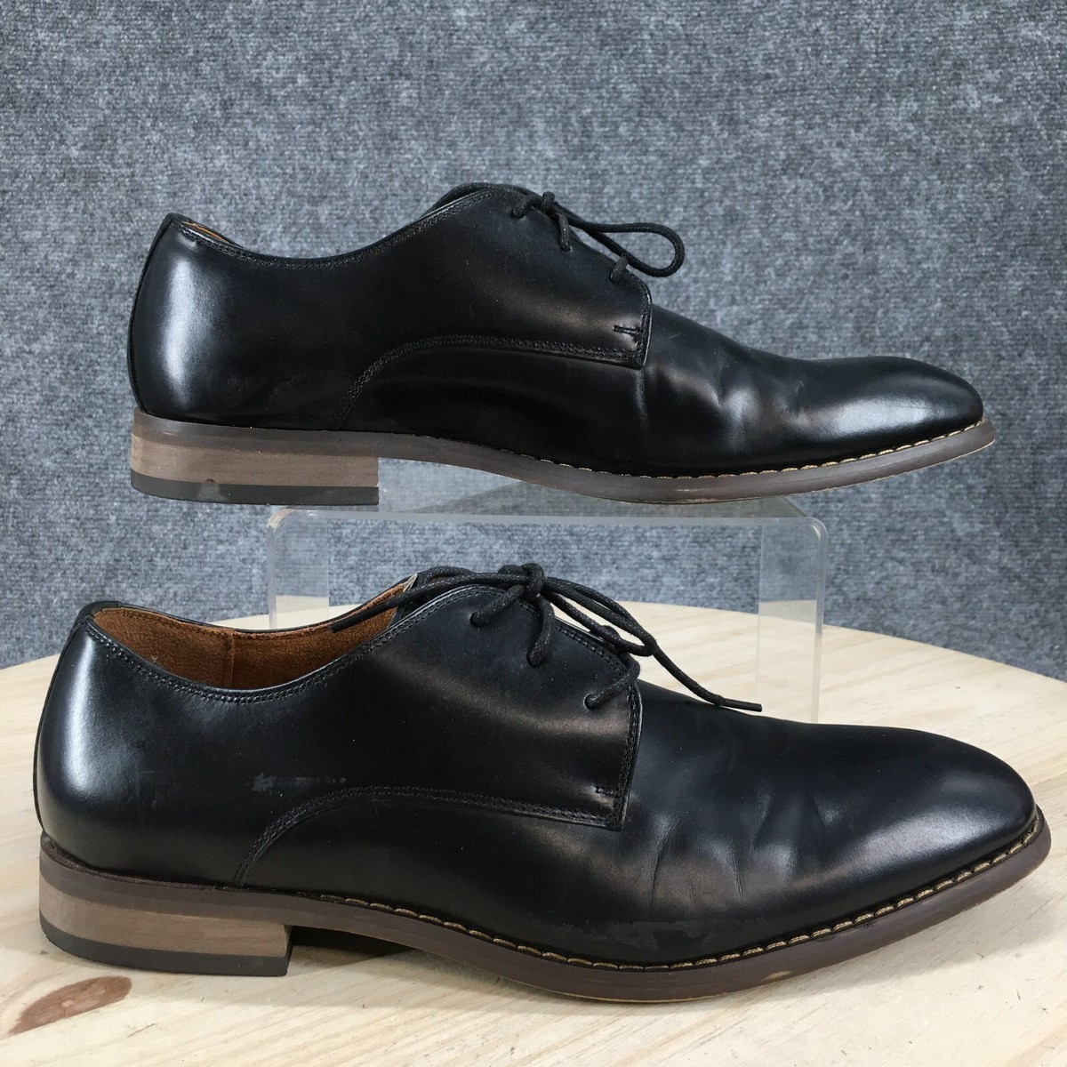 Carlo Morandi Shoes Mens 8.5 D Dress Plain Toe Oxford B36701 