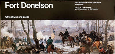 New 1991 FORT DONELSON BATTLEFIELD  NATIONAL PARK SERVICE UNIGRID BROCHURE  Map