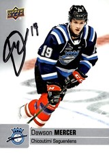 Dawson Mercer - Signed 2019-20 Upper Deck CHL Card #6