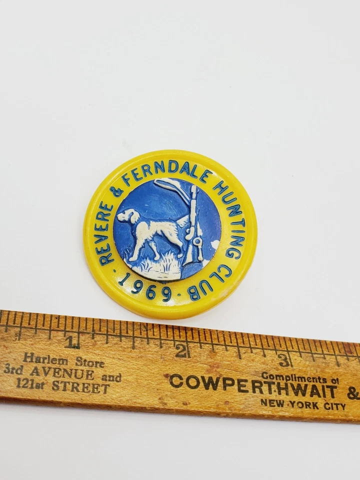 Vintage 1969 REVERE & FERNDALE NY Hunting Club Pin (91) - Image 2 of 3