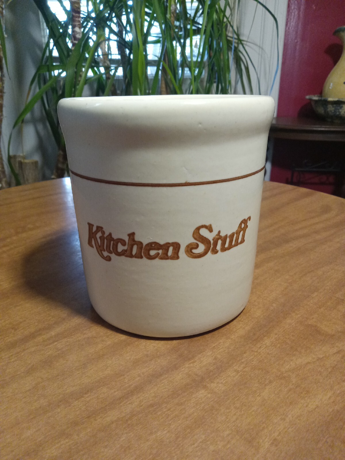 Vintage GAETANO Pottery Califirnia USA Kitchen Stuff Utensil Crock 5¹/²