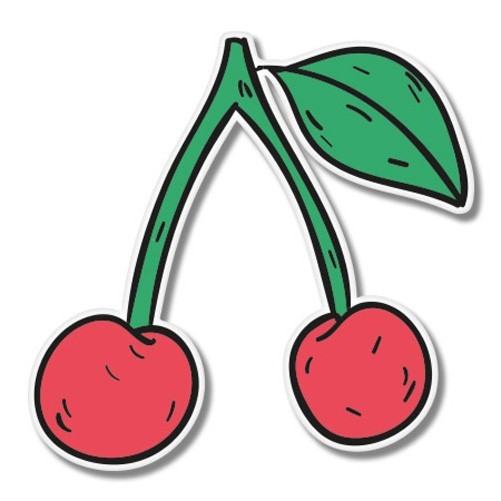 Cherries Modern Trendy Car Laptop Phone Vinyl Sticker  - SELECT SIZE