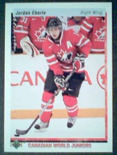 JORDAN EBERLE 10/11 CANADIAN WORLD JUNIORS ROOKIE VARIATION CARD SP