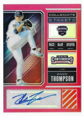 2018 Elite Extra Contenders Autograph Red Prizm /100 Zack Thompson #USA-ZT SP RC