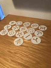 Pampered Chef Cookie Press #1525 Replacement Parts 16 Piece Discs