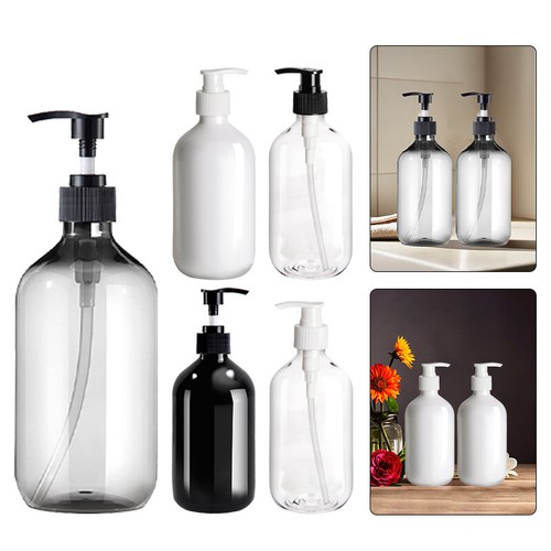 1/2 Unidad 500ml Dispensador de Jabón Champú Recargable Acondicionador Botellas Vacías - Imagen 4 de 27