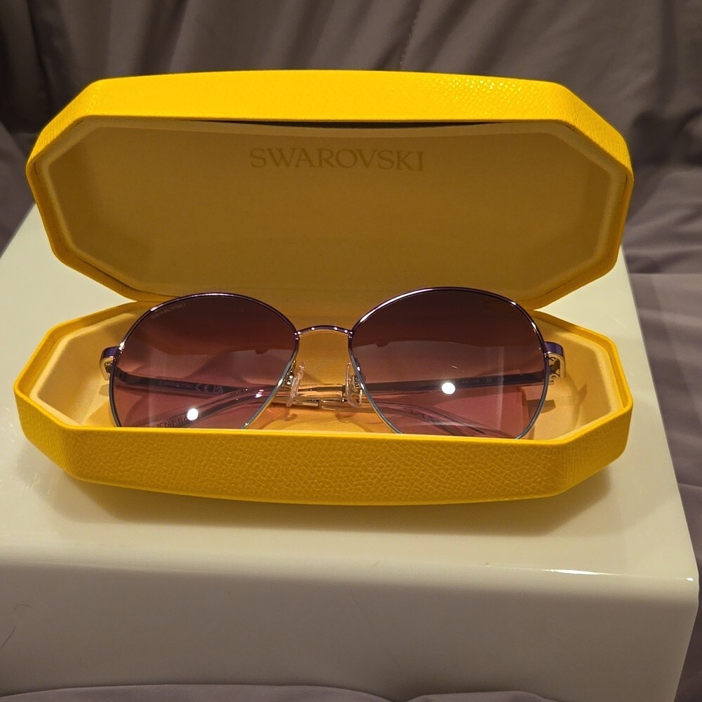 Swarovski Pastel Gradient round metal Sunglasses brand new in case Swarovski Pastel Gradient round metal Sunglasses brand new  main image 3