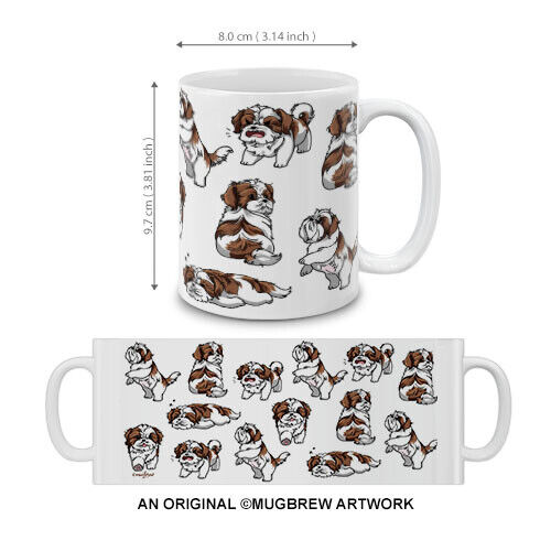 Taza de té de cerámica café leche posturas divertidas para perro con empuñadura, 11 oz - Imagen 47 de 106
