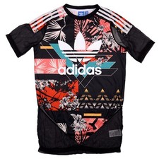 Adidas Floral Palm Fronds Soccer Tee Jersey Dress Trefoil Women's Size XS AJ8539