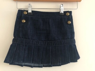 Mädchen Baby Gap 1969 Jeansrock, mit Falte und Knopfdetail, Alter 5, gebraucht, in einwandfreiem Zustand