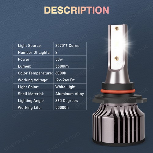 Para ForToyota Corolla 2001-2004 6000K LED faro faro niebla bombillas KIT blanco - Foto 6 di 18