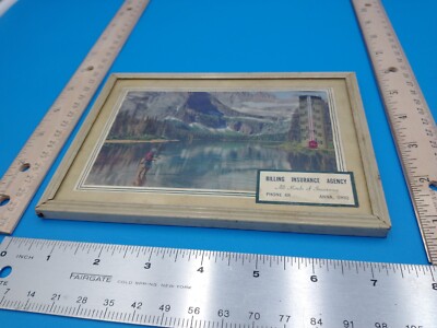 Vtg advertising thermometer 5'' X 7'' Billing Insurance Agency Anna, OH #1092