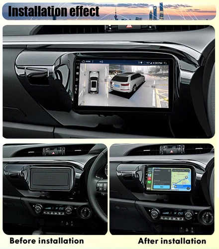 4+64GB Car Radio For Toyota Hilux 2015-2022 Headunit Android 13 Carplay GPS FM - Picture 3 of 15