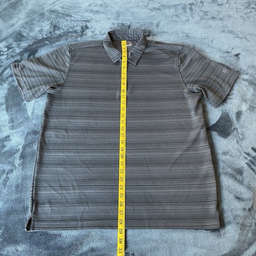 Fila Sport Men’s Short Sleeve Gray/Black Striped Golf Polo Shirt Large - Picture 5 of 10