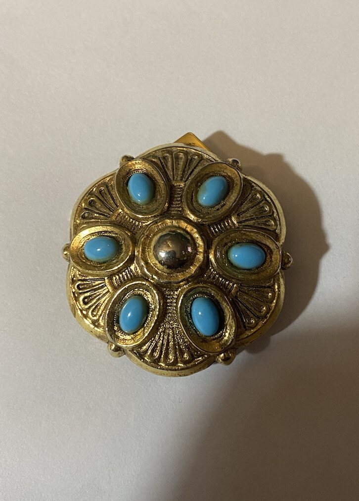 Vintage ART Brand Turquoise Pin/Brotch 5 Stone Navajo SEE PHOTOS
