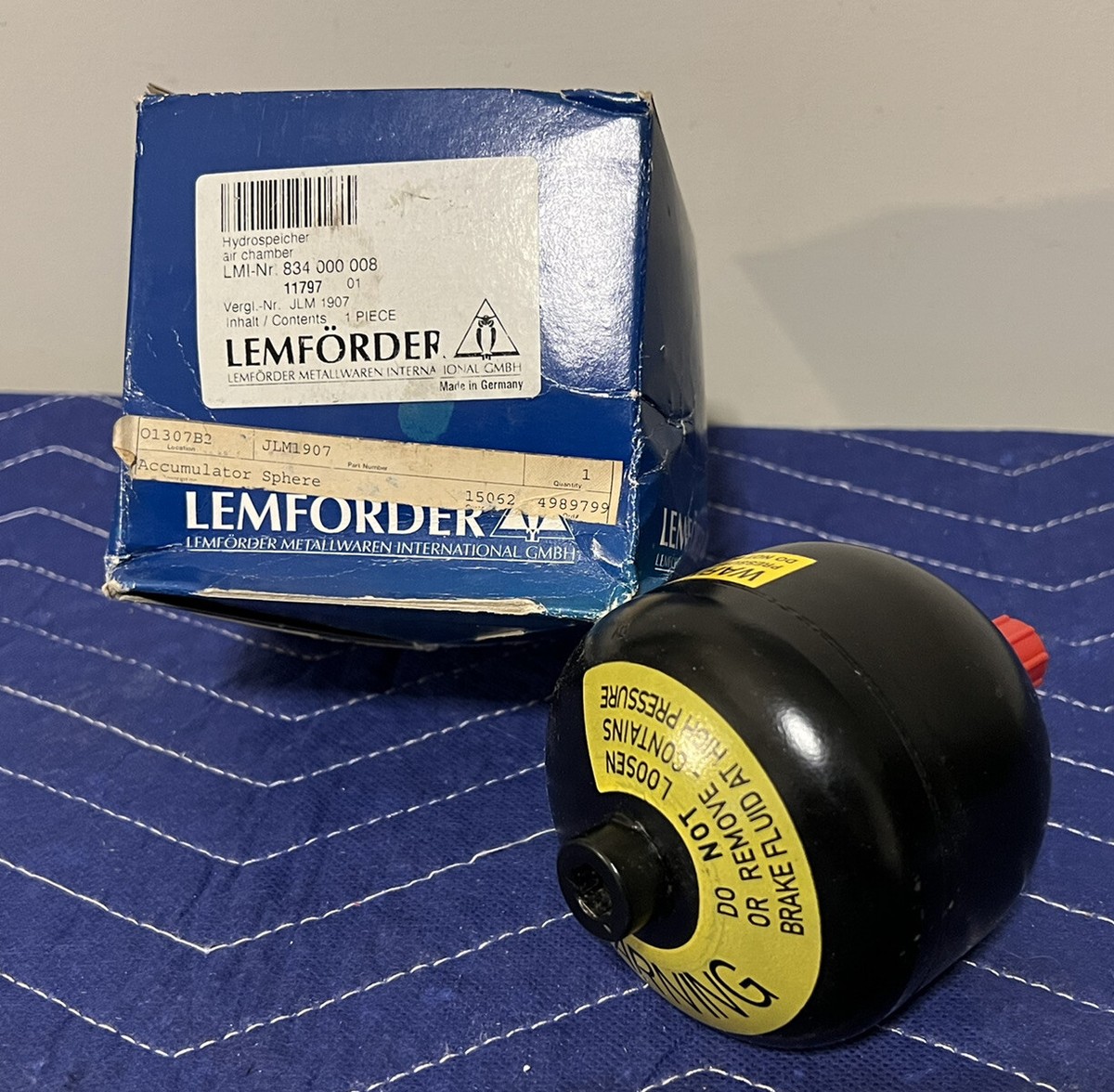 NLA Lemforder 1179701 834000008 Accumulator Suspension NLA Lemforder 1179701 834000008 Accumulator Suspension