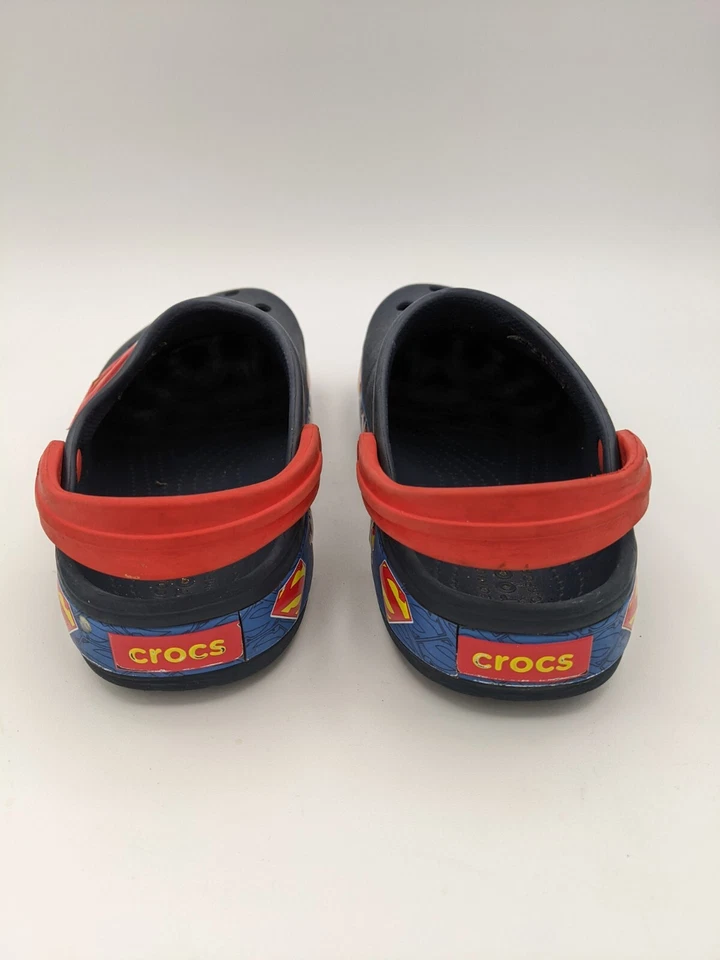 Crocs Superman Super Heroes Niño Niño Talla 13 Zapatos/Sandalias/Sin Cordones-Azul Foto 3 de 4