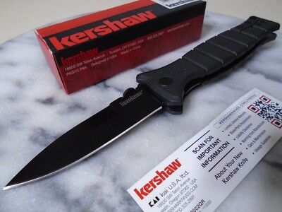 Kershaw XCOM Pocket Knife 8Cr13MoV George Design Black Dagger Folder 3425 New