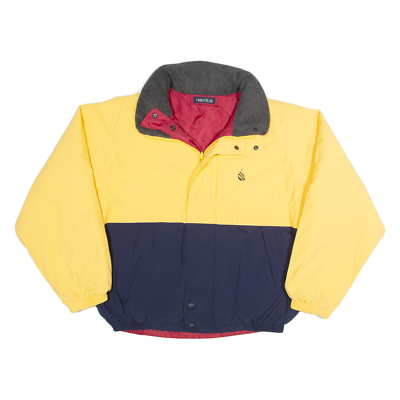 Vintage NAUTICA Reversible Down Insulated Mens Jacket Blue Nylon  